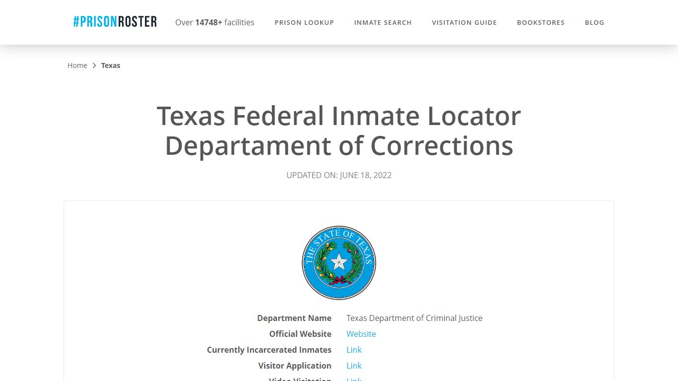 Texas Federal Inmate Search - Prisonroster